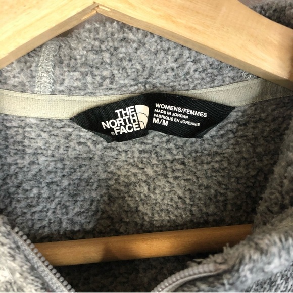 The North Face Heather Gray Sweater Knit Fleece Full Zip Jacket M - Picture 5 of 5